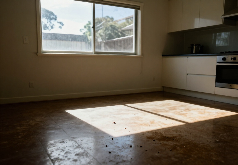Cockroach infestation in an Auburn kitchen before treatment
